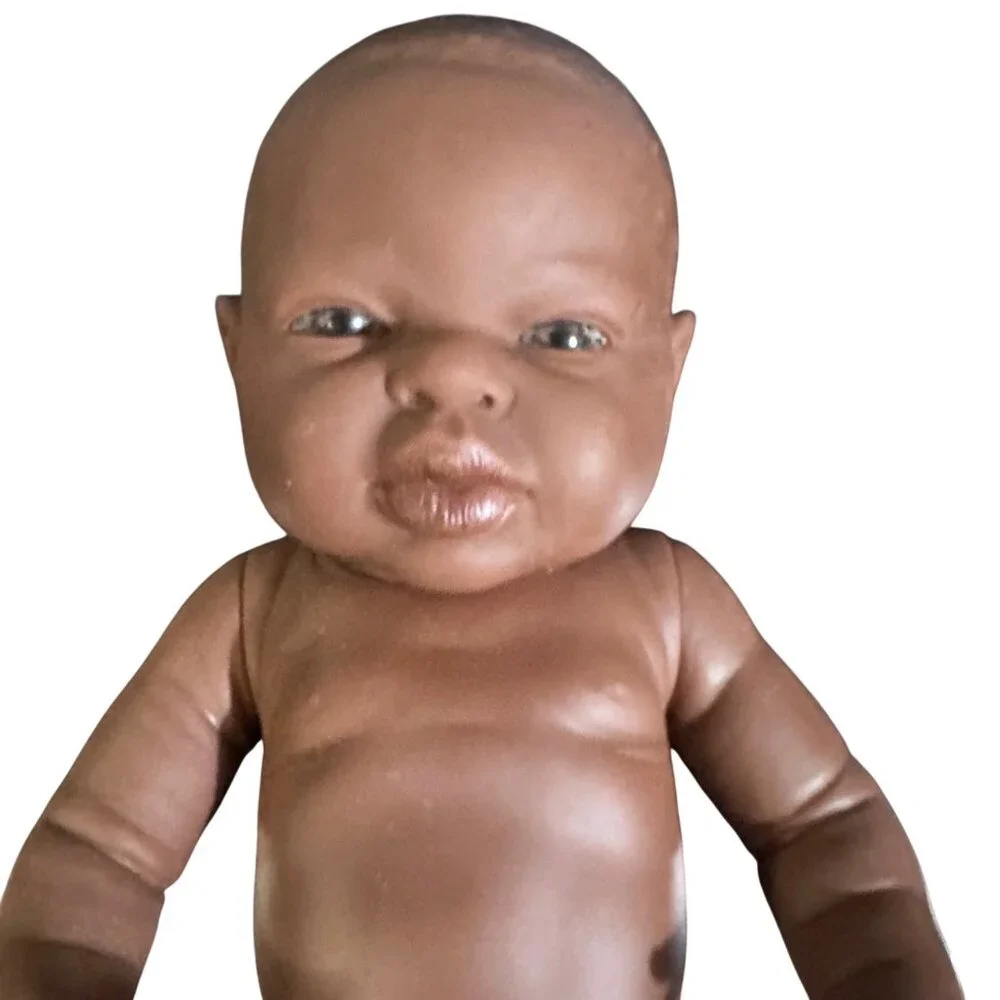 The Doll Factory Europe 15" Realistic African Baby Doll With Detailed Features & - Picture 4 of 9